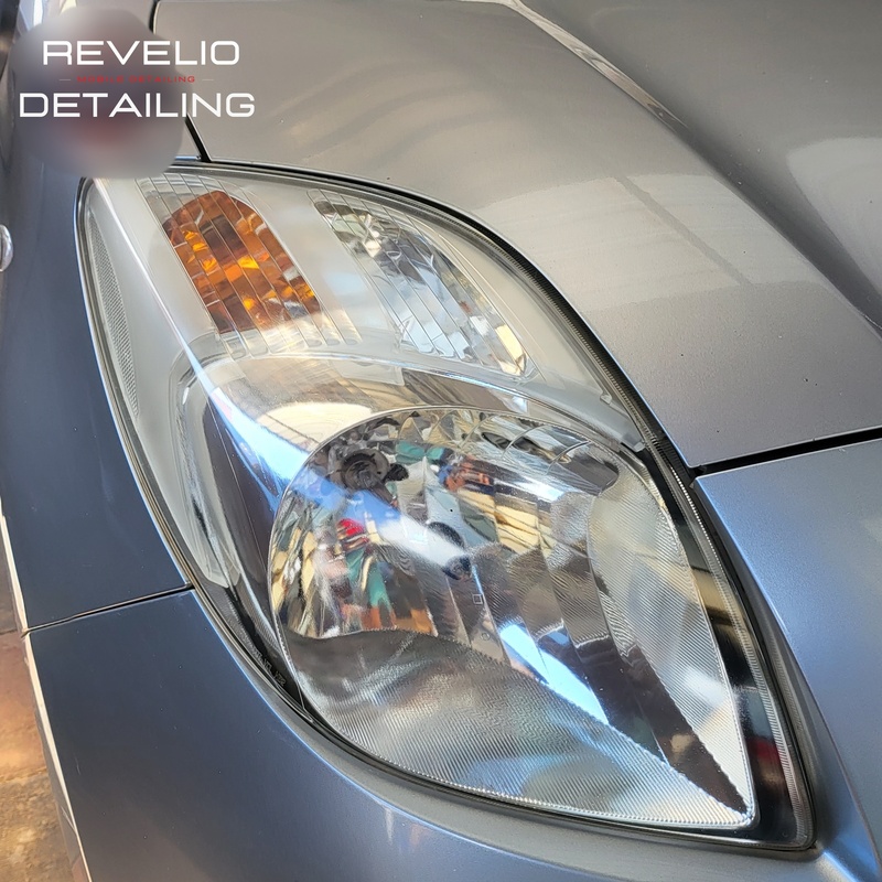Professional headlight restoration service in Johannesburg & Gauteng. Removing yellowing and restoring clear light output by Revelio Detailing.